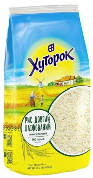 Рис Хуторок шліфований довгозернистий, 0,8 кг